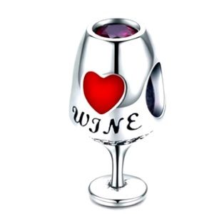 Wine glass charm